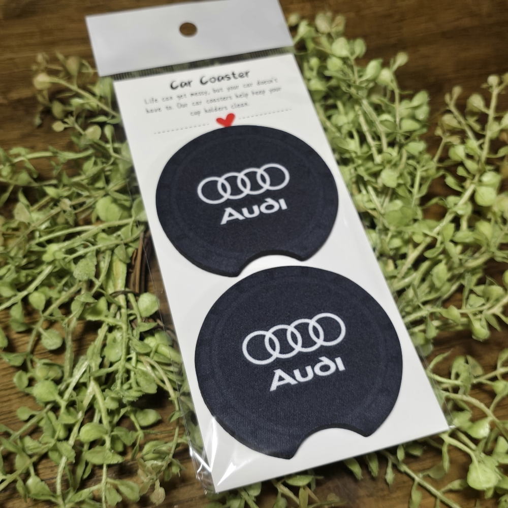 Audi Black Car Coaster Set